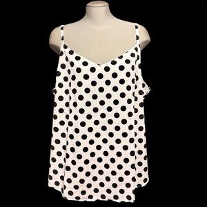 Torrid Black and White Polka Dot Camisole